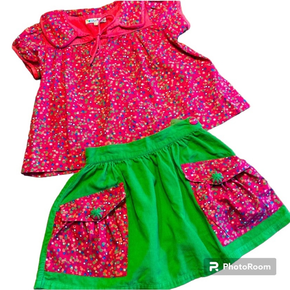 Lola et Moi French Boutique Corduroy Set Size 4-5